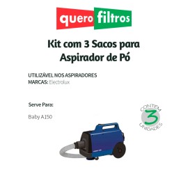 Saco para Aspirador de Pó Electrolux Baby A150