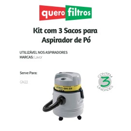 Saco para Aspirador de Pó Lavor GN22