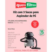 Saco para Aspirador de Pó Electrolux/Wap modelos A10 Smart A10 Lavor GT Compact Hidrowac (Especial para pó de Toner)