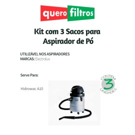 Saco para Aspirador de Pó Electrolux Hidrowac A10