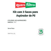 Saco para Aspirador de Pó Wap Pet 10L