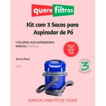 Saco para Aspirador de Pó Electrolux Flex (Especial para Pó de Toner)