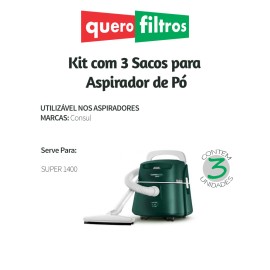 Saco para Aspirador de Pó Consul Super 1400