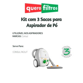 Saco para Aspirador de Pó Consul Fit