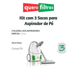 Saco para Aspirador de Pó Consul Fit