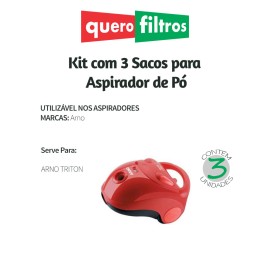 Saco para Aspirador de Pó Arno Triton