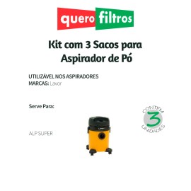 Saco para Aspirador de Pó Lavor ALP Super