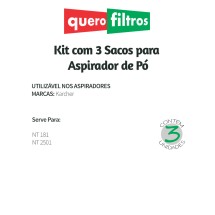 Saco para Aspirador de Pó Karcher NT 181 / NT 2501