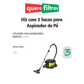 Saco para Aspirador de Pó Karcher T201