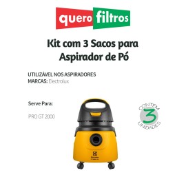 Saco para Aspirador de Pó Electrolux Pro GT 2000