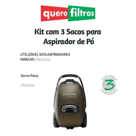 Saco para Aspirador de Pó Electrolux Ultraone