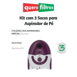 Saco para Aspirador de Pó Electrolux GO