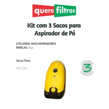 Saco para Aspirador de Pó Wap MW 1300