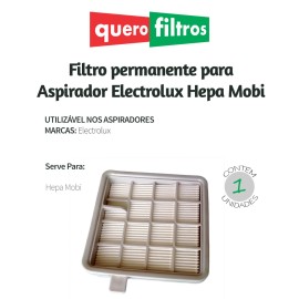 Filtro Permanente para Aspirador de Pó Electrolux Hepa Mobi