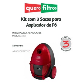 Saco para Aspirador de Pó Arno Compacteo