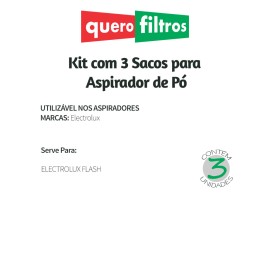 Saco para Aspirador de Pó Electrolux Flash