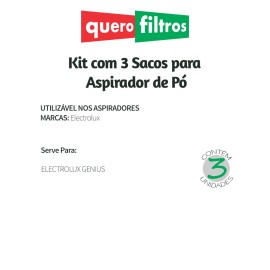 Saco para Aspirador de Pó Electrolux Genius