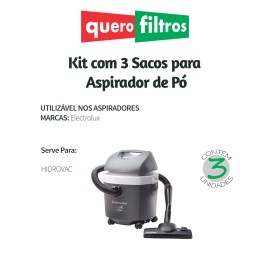 Saco para Aspirador de Pó Electrolux Hidrowac