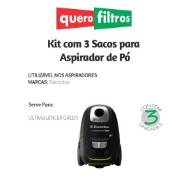 Saco para Aspirador de Pó Electrolux Ultrasilencer Green