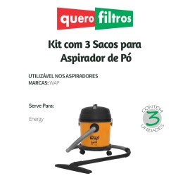 Saco para Aspirador de Pó Wap Energy